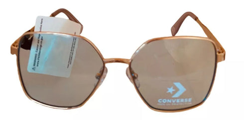 Converse Gold Womens Sunglass Gold Square Blue Gradient Lens H095